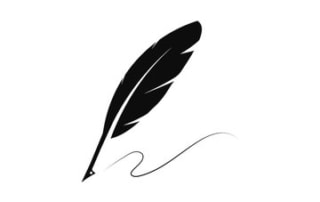 Kathleen's Mobile Notary Service logo quill